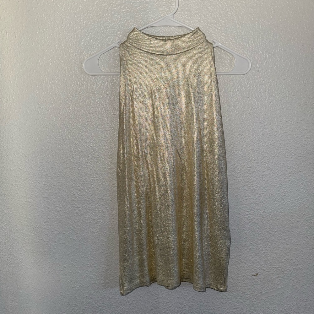 Zara Gold Sleeveless Top